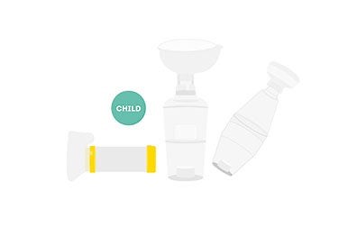 How to use a spacer with a mask for a baby or child