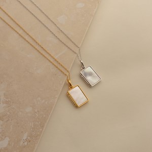 Pearl Locket Necklace by Caitlyn Minimalist • Dainty Mother of Pearl Pendant Necklace in Gold & Silver • Memorial Jewelry • Mom Gift • NR062 - Etsy