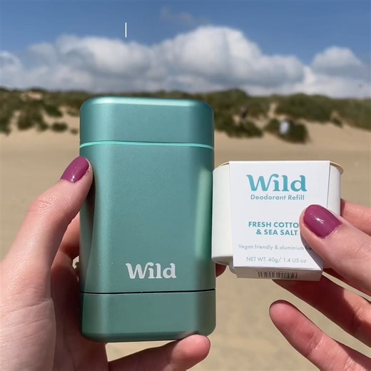 Raise your deodorant game, with a refillable, 98% natural deo that actually works 🍃 Meet Wild, packed with high quality ingredients to keep you fresh for 24 hrs 🍃 No single-use plastic, compostable refills 🍃 Better for your body, better for the planet. | Wild