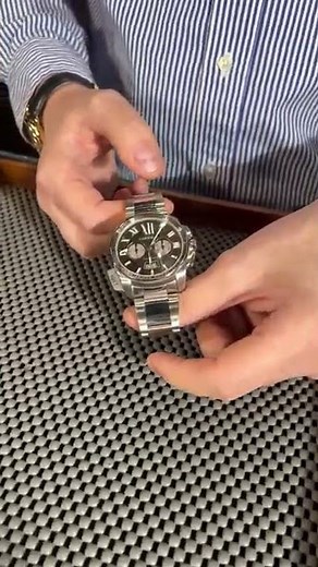 Cartier Calibre Black Dial Chronograph Steel Mens Watch W7100061 Review | SwissWatchExpo