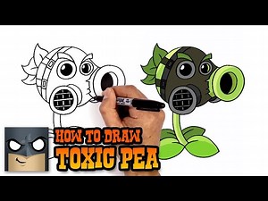 How to Draw Toxic Pea | Plants vs Zombies (Art Tutorial) - Videos For Kids