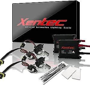 Xentec H4 (HB2) Hi/Lo 10000K HID xenon bulb x 1 pair bundle with 2 x 35W Digital Slim Ballast (Ocean Blue, high beam halogen)