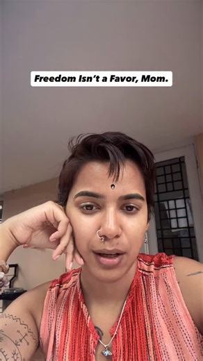 Ayushi Ranjan on Instagram: "Gratitude for sacrifices? Yes. Gratitude for basic autonomy? That’s where the line blurs."