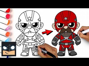 How To Draw Red Guardian | Draw and Color Tutorial - Videos For Kids