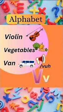 Letter V Vocabulary for kids | English Words Starting with V | Learn Alphabet | Fun Phonics #abc