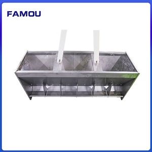 [Hot Item] Stable Stainless Swine Trough Feeder for Indoor Pig Feeding and Food Trough