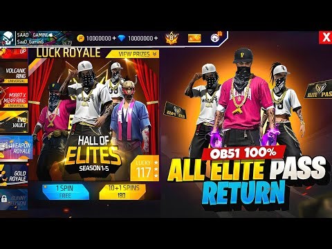 Ob51 100% All Elite Pass Bundle Return | Mystery Shop Discount Event Free Fire | Free Fire New Event