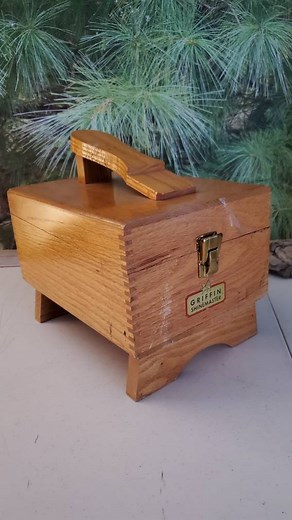 Vintage Griffin Shine Master Shoe Shine Box No Key Wood Shoe Shine Box Finger Jointed #3047 - Etsy