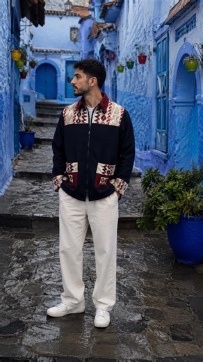 Unique Handmade Cashmere Jacket for Men & Women – One of a Kind Moroccan Ethnic Coat – Artisan Zip Jacket From Chefchaouen - Etsy