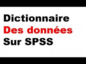 Comment créer un dictionnaire des données sur SPSS