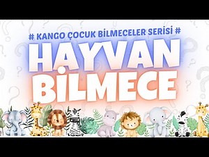 Hayvan Bilmece Soru ve Cevapları: Kolay Bilmece Oyun Videosu Serisi - Hayvanlar | Kango Cocuk