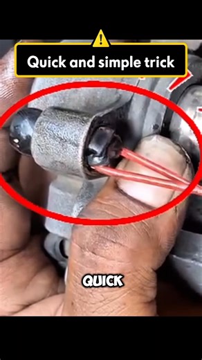 Quick trick to install disc brake caliper rubber #lifehack #mechanic #shorts