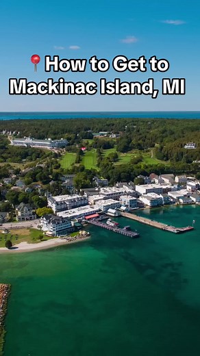 How to get to Mackinac Island - whatever route you take, getting here, is part of the adventure! ⚓️✈️🐴 #mymackinac #mackinacisland #mackinac #island #travel #summer #summertraveltips #ferry #plane #tripplanning