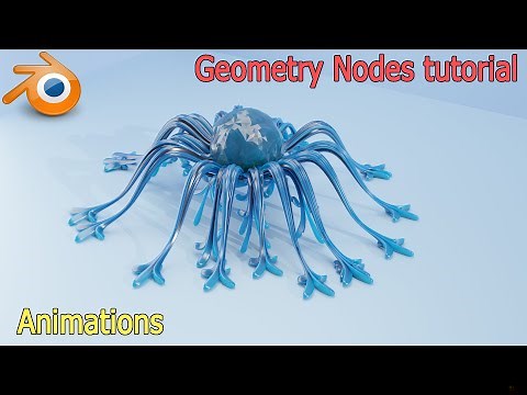 How to Create a Spider with self-generated Legs Animations using Geometry Nodes in Blender #oe285