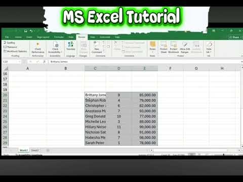 MS Excel Tutorial