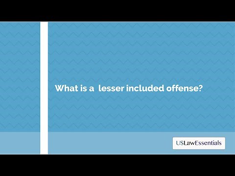 What is a lesser included offense?