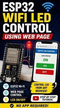 ESP32 WiFi LED Control Using Web Server | Control LED from Web Browser #esp32project #diyprojects