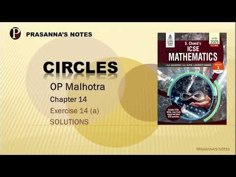 Class 10 ICSE OP Malhotra Circles Ex14 (a) Solutions 1 to 6 Poblems