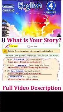 4th standard English workbook term 3 unit 8 What is Your Story l 4th std workbook 2026 #4thstandard