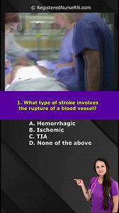 750K views · 9.6K reactions | Nursing stroke quiz for nursing students & NCLEX | Registerednursern.com | Facebook