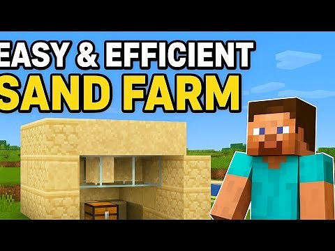 🎮 **Easy & Efficient Sand Farm – Works in Minecraft Java, Bedrock & Pocket Edition (MCPE)! 🏝️ |