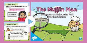 The Muffin Man Imaginative and Informative Text Spot the Difference PowerPoint