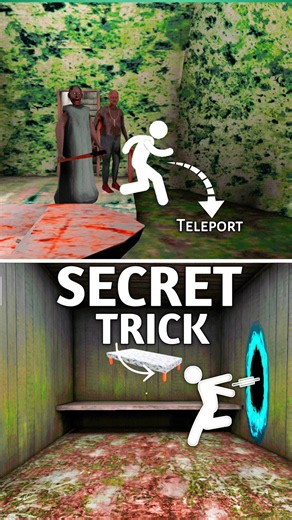 Granny 2 SECRET TELEPORT TRICK 😱🔥 Nobody Knows This!💀🔥#granny #grannyglitches #grannygame #granny1