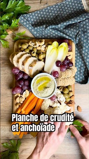 Planche apéritif anchoïade et crudité #recettehealthy