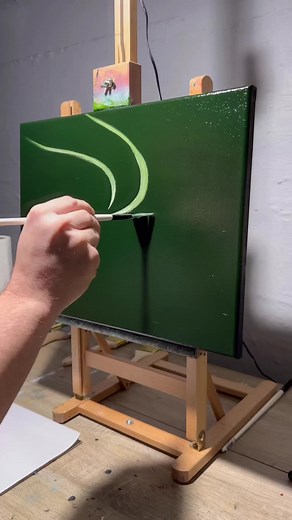 Northern Lights Bob Ross Style Painting