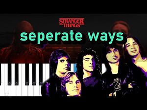Journey, Stranger Things 4 - Separate Ways (Worlds Apart) (Piano tutorial)