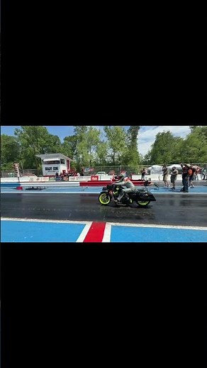 Twin Harley Baggers Staged & Ready to Launch #baggerracing #harleydavidson #dragracing