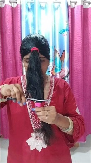 💇‍♀️ Self Haircut Tutorial | Ghar Par Easy Hair Cut #SelfHaircut #DIYHaircut #HairCut #HairTrans