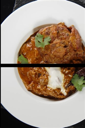 Slow-cooked lamb neck Rogan Josh with kashmiri spices