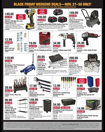 Northern Tool Black Friday Weekend Deals