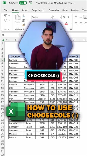 EXCEL CHOOSECOLS Function - This is a new function you need to know in Excel. If you want to improve your Excel skills 🆓️ Download my FREE shortcuts guide https://excelbyjm.com 📍Save this reel as your personal guide 💬 Leave a comment with any problem you would like to solve in Excel ✅️ Like and follow for more #excel #exceltips #exceltricks #spreadsheets #corporate #accounting #finance #workhack #tutorial #sheets #microsoftambassador