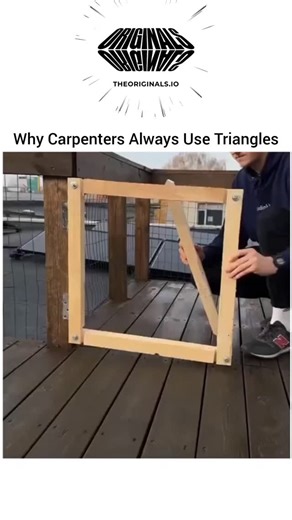 what if | The post's video shows a carpenter demonstrating how a rectangular wooden frame wobbles under pressure until a diagonal brace creates a... | Instagram