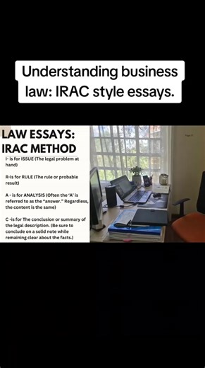 Part 1 : How to answer legal questions!!! using IRAC method #lawstudytips #businesslaw #lawstudents #studynotes #studywithme👨‍🎓 #assignmenthelpermalaysia #malaysiaassignmenthelp