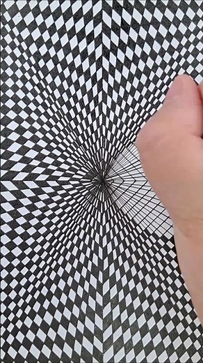 OP ART, How to draw optical illusion art #geometricdrawing #art #drawing