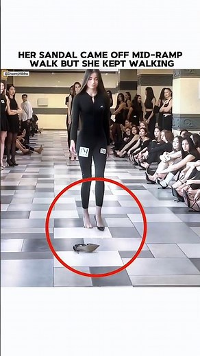 Her Sandal Came Off, But She Kept Walking The Ramp 🥰 #RampWalk #Ramp #Catwalk #Runway #RunwayWalk