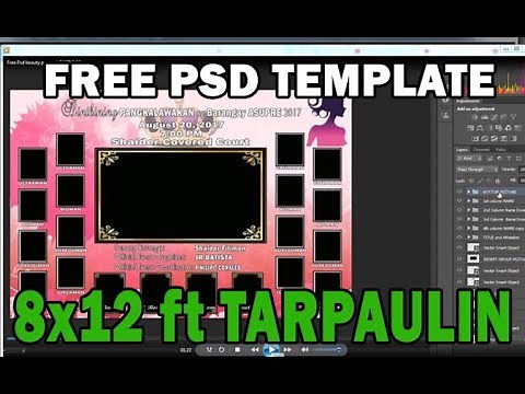 Free photoshop Psd Template - beauty pageant 8ft by 12 ft Tarp