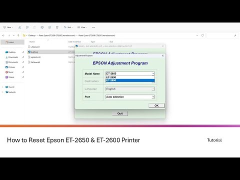How to Reset Epson ET-2650 & ET-2600 Printer