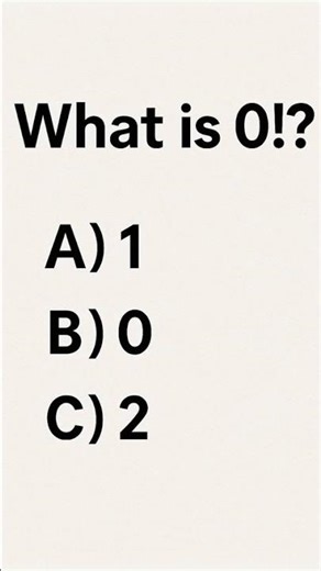 Why 0! Equals 1 (The Math Everyone Gets Wrong) #mathtok #factorial #mindblown