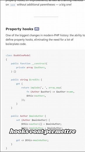 PHP 8.4 : Les property hooks #code #php