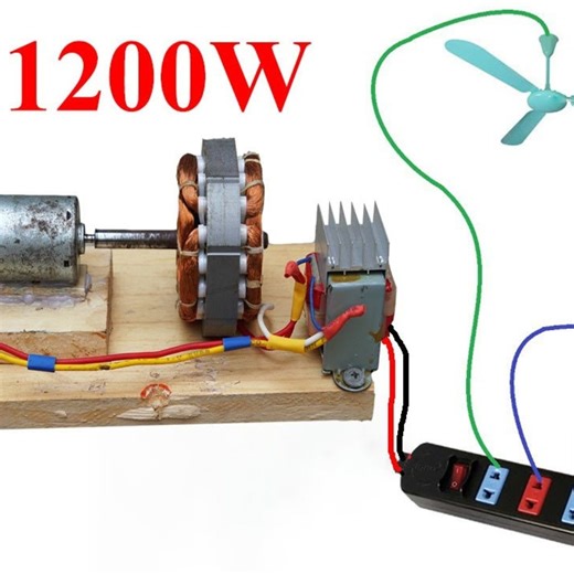 159K views · 4.8K reactions | I Turn The Fan Into A Permanent 220v Generator | Great DIY Idea | Facebook
