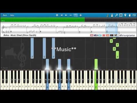 ♫ Bolna (Kapoor and Sons) || Piano Tutorial + Music Sheet + MIDI with Lyrics