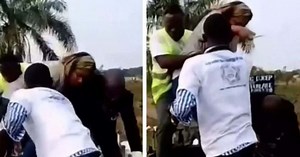 'Hanging by a ribbon': Bridge collapses and breaks in half right as authorities inaugurate structure