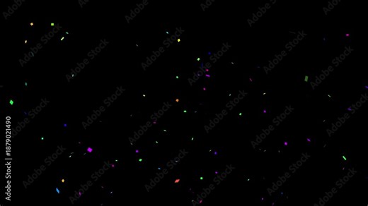 Vibrant colorful confetti falling with sparkling effects in celebration scene, Multicolor Confetti Explosion, Colorful Isolated Confetti party popper Explosion confetti Realistic Blast on black screen