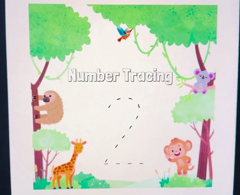 Number Tracing Worksheet | Preschool Learning Activity (digital Download) - Etsy