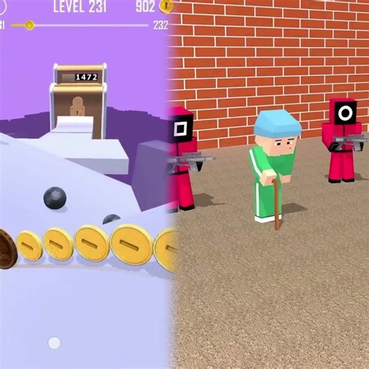 when strong old woman plays squid game ohio ~ minecraft animation