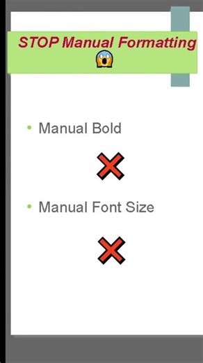 Stop Manual Formatting in LibreOffice Writer ❌ Use Styles Instead #shorts #windows